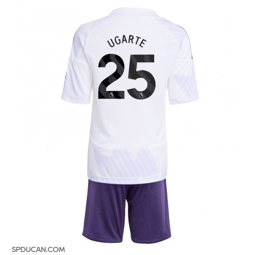 Dječji Nogometni Dres Manchester United Manuel Ugarte #25 Gostujuci 2025-26 Kratak Rukav (+ Kratke hlače)